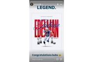 Tom Brady sends 3-word message for Julian Edelman's Hall of Fame induction. (Credits: IG/Tom Brady)